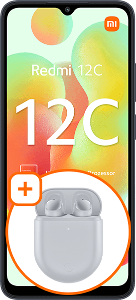 Xiaomi Redmi 12C Graphite Gray + Xiaomi Redmi Buds 3 Pro Glacier Gray